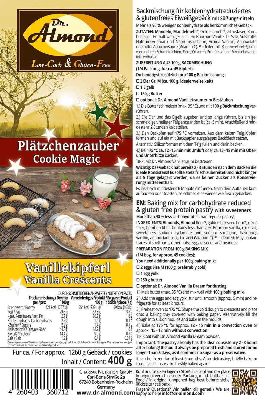 Cookie Magic VANILLA CRESCENTS Christmas Cookies Low Carb Keto Gluten Free Baking - Image 8