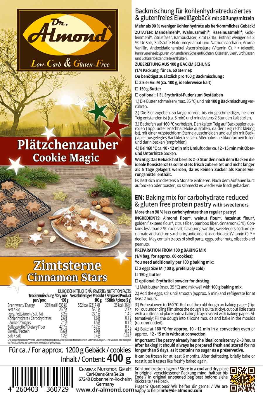 Cookie Magic CINNAMON STARS Christmas Cookies Low Carb Keto Gluten Free Baking Mix - Image 4