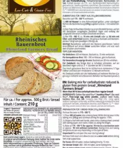 Rhineland Farmers Bread low carb gluten free paleo protein bread mix