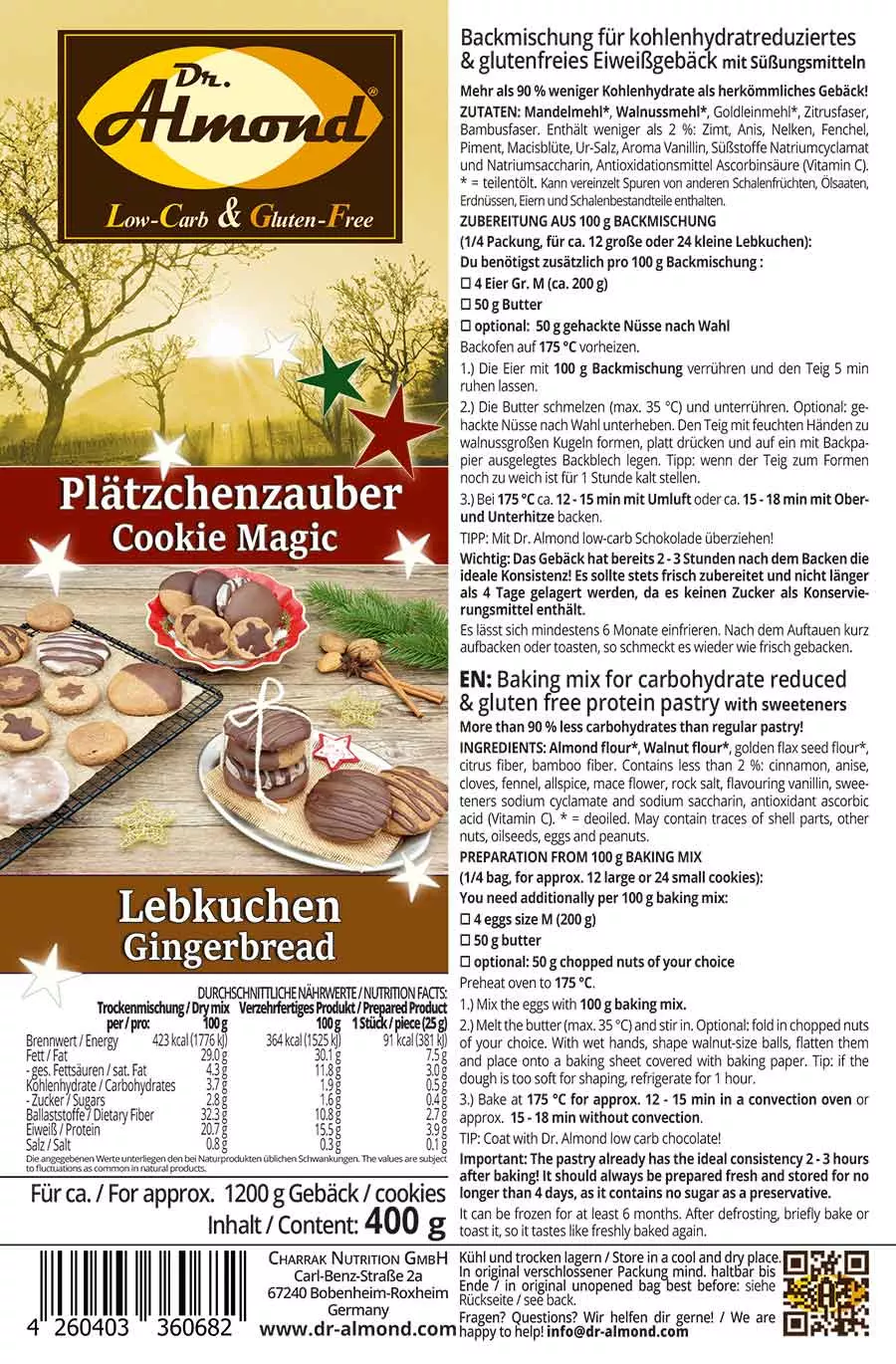 Cookie Magic GINGERBREAD Christmas Cookies Low Carb Keto Gluten Free Baking Mix - Image 4