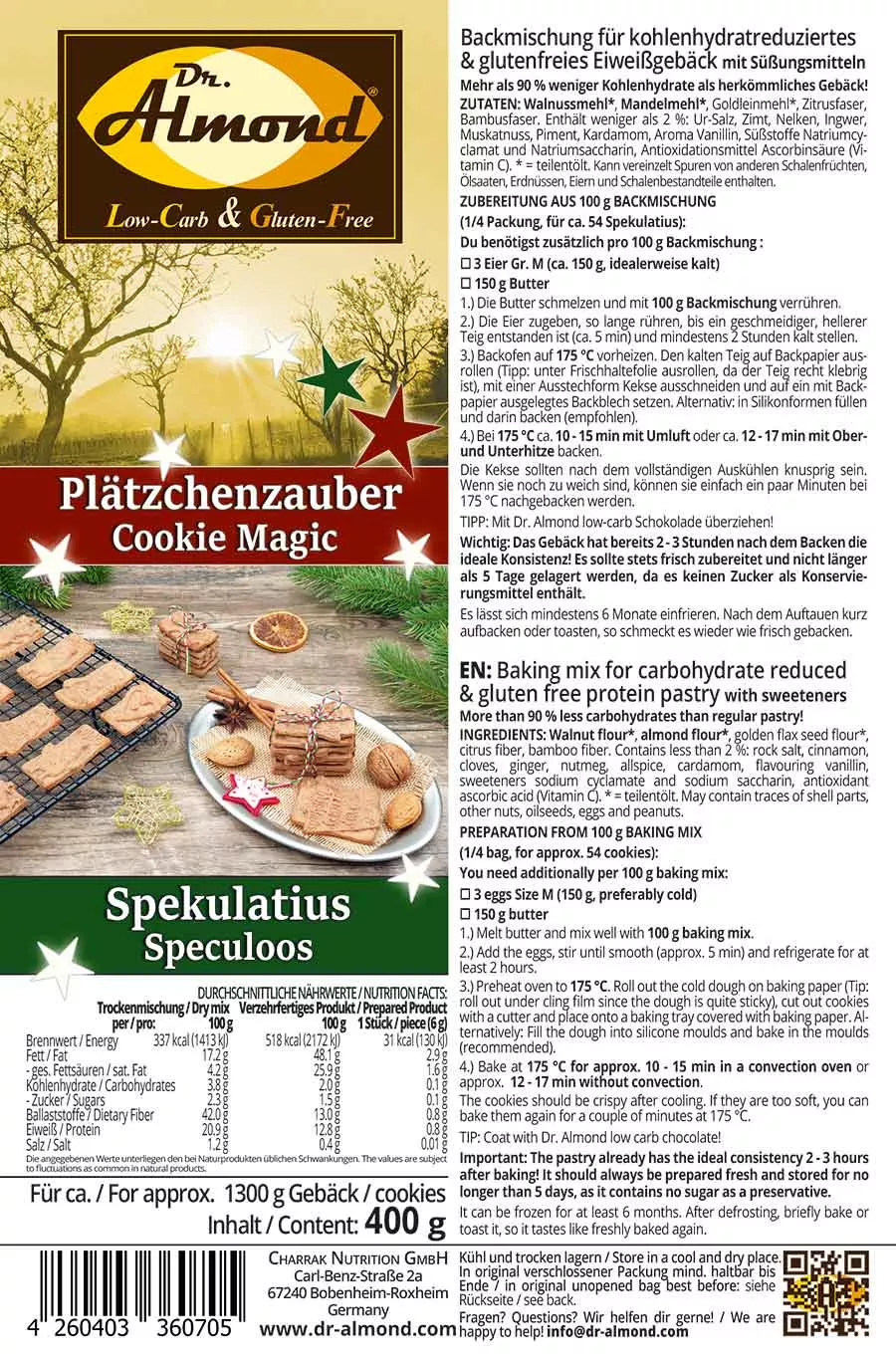 Cookie Magic SPECULOOS Christmas Cookies Low Carb Keto Gluten Free Baking Mix - Image 7