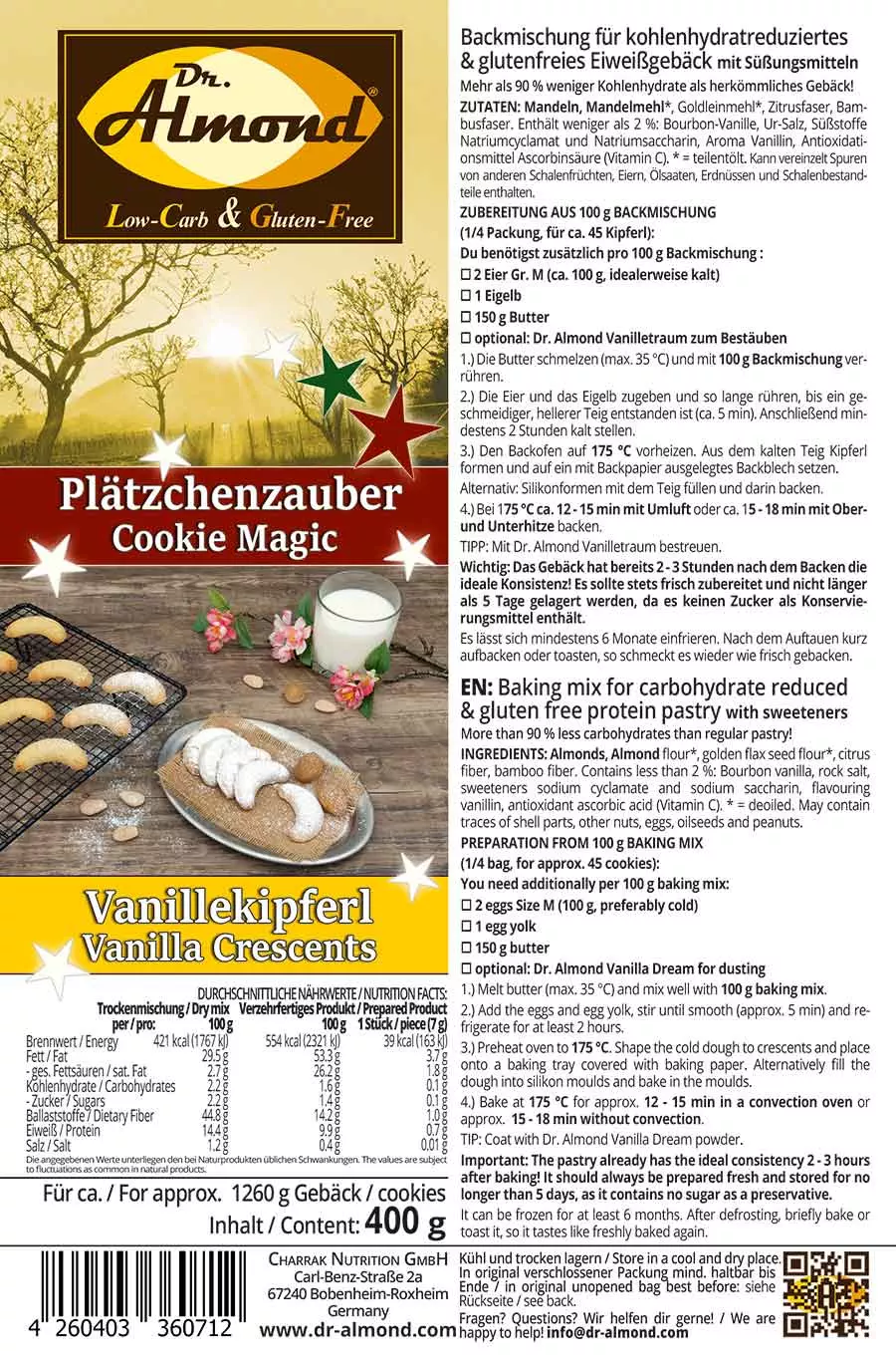 Cookie Magic VANILLA CRESCENTS Christmas Cookies Low Carb Keto Gluten Free Baking - Image 8