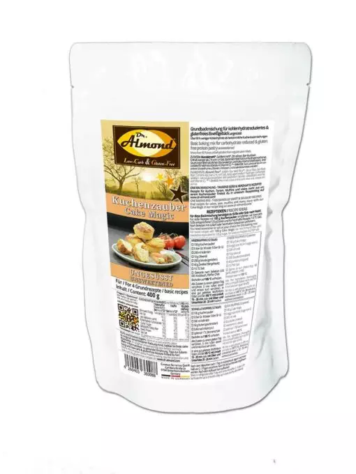 CAKE MAGIC UNSWEETENED Basic Baking Mix for sweet and savoury cakes, cookies, pancakes and more - low carb, gluten free, soy free, keto - Image 2