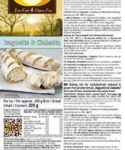 Baguette Ciabatta low carb gluten free keto baking mix paleo