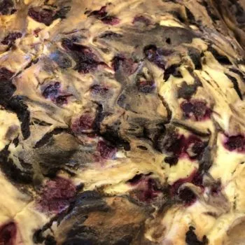 Recipe Cheesecake Brownies with Raspberries low-carb gluten-free keto