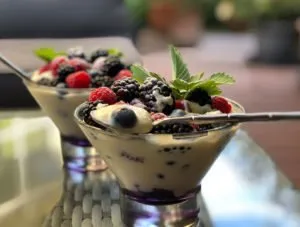 Recipe Vanilla and Chocolate Cream Dessert low-carb gluten-free