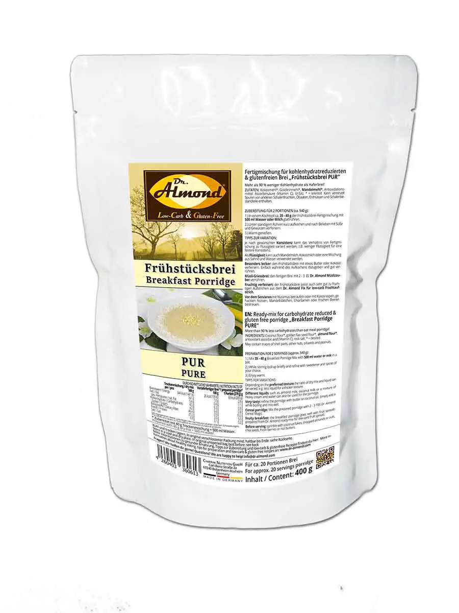 Breakfast porridge low carb glutenfree vegan PUR 400 g