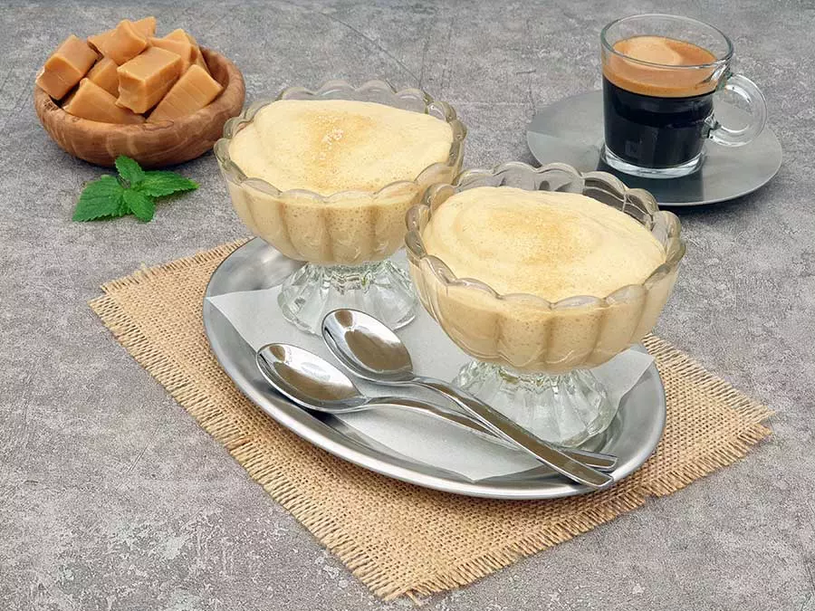 Protein dessert CARAMEL CREAM - dessert cream low carb gluten-free without added sugar